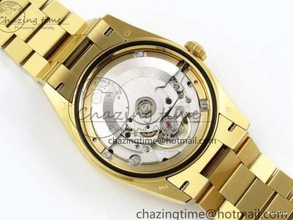 MiroTime 0324 Day Date 36 YG RAF Best Edition Brown Wave Dial on YG Bracelet A Effortless 1383